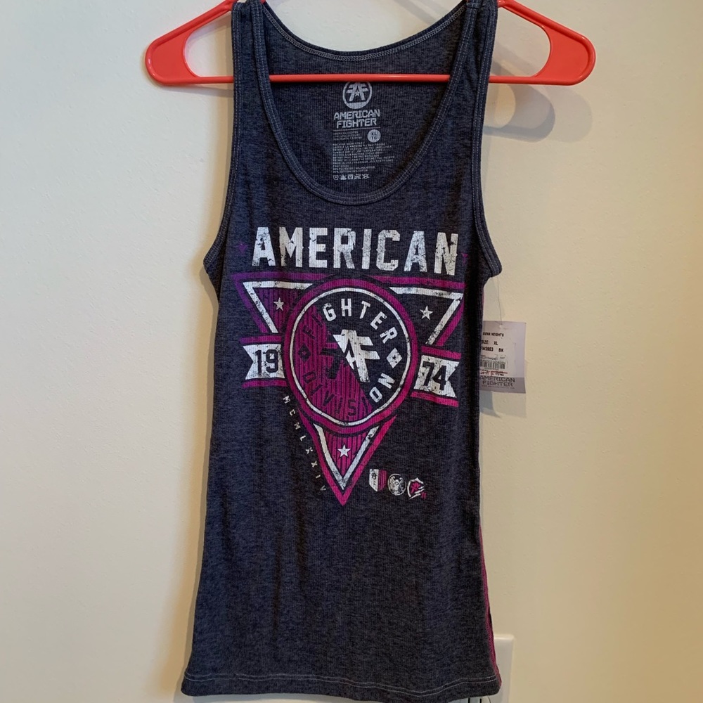 America Fighter stretch tank top women’s xl nwt
